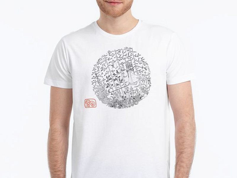 Футболка «Качели», белая