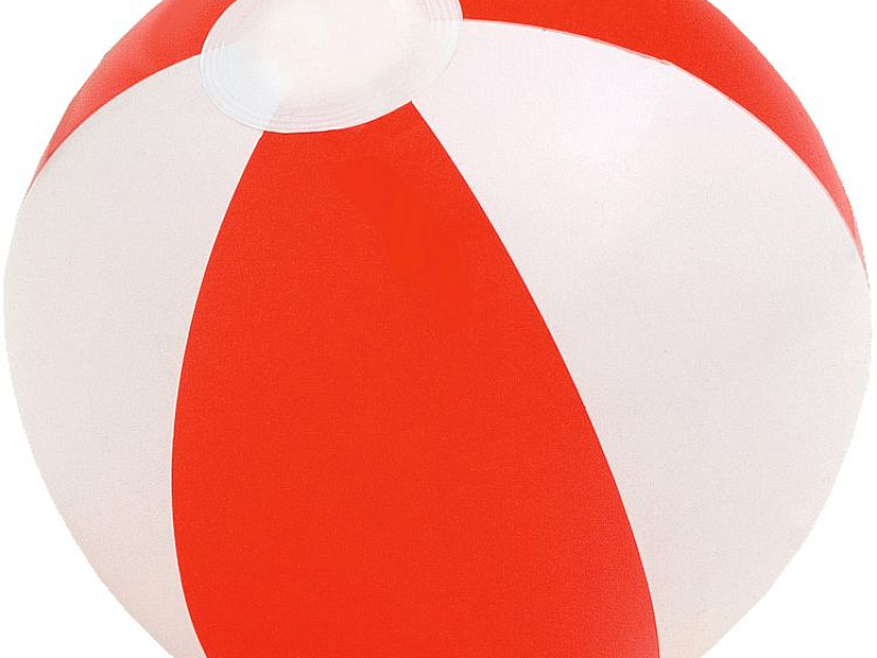 Надувной пляжный мяч Cruise, красный с белым