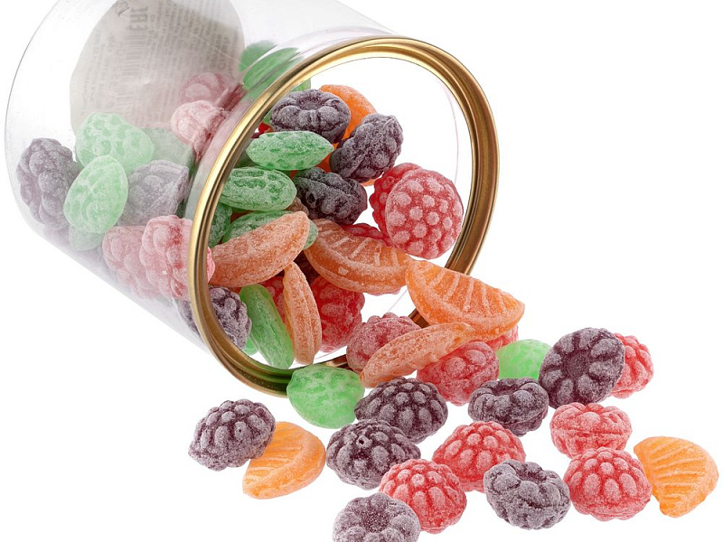 Карамель леденцовая Candy Crush, со вкусом фруктов, с прозрачной крышкой