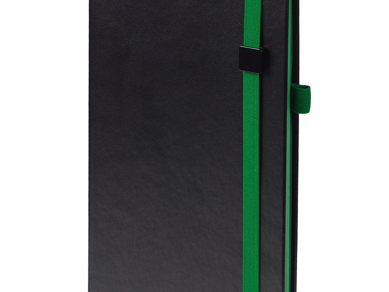 Ежедневник Ton Black, недатированный, черный с зеленым