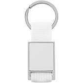 Брелок Stropp с тканевой вставкой, белый