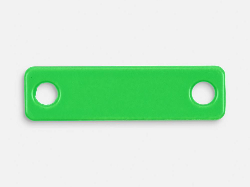 Шильдик металлический Alfa Liten, зеленый неон