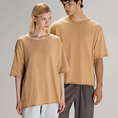 Футболка оверсайз унисекс Vozduh, бежевая