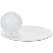 Станция беспроводной зарядки с часами и подсветкой GlobeBee, белая