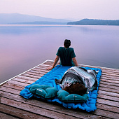 Надувной коврик Static V Double, синий