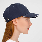 Бейсболка Buffalo, темно-синяя с белым