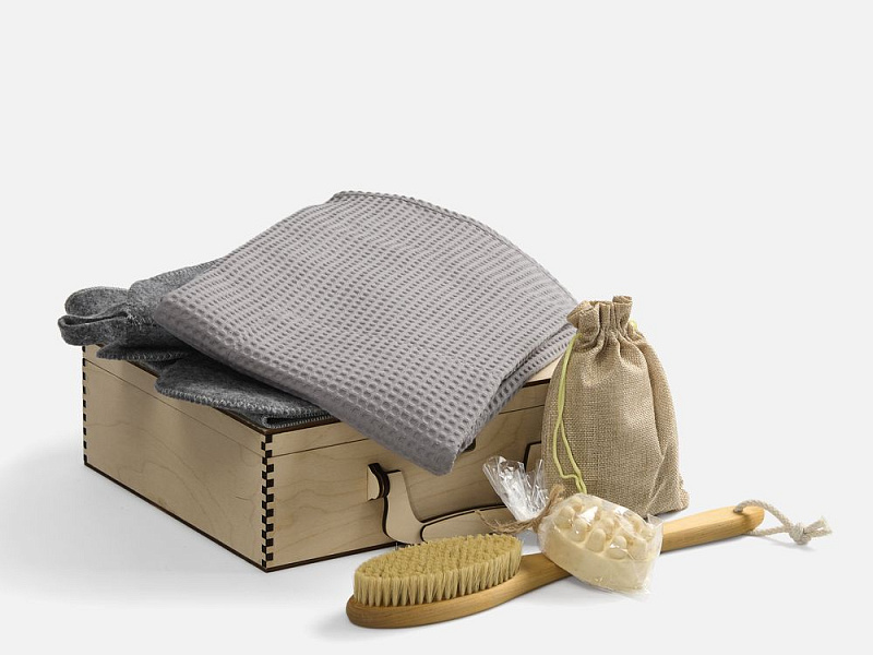 Банный набор Great Heat Therapy, женский, светло-серый