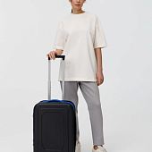 Чемодан Platta, черный с синим