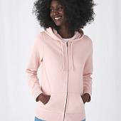 Толстовка на молнии с капюшоном женская BNC Inspire (Organic), черная