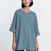 Футболка унисекс оверсайз Crosstown, серо-зеленая