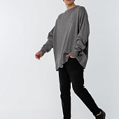 Джемпер оверсайз унисекс Grunge в сумке, серый