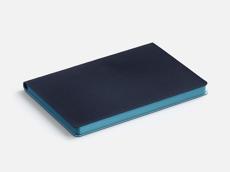 Ежедневник Doppio, недатированный, синий с голубым