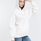 Худи оверсайз унисекс Go Easy, молочно-белое