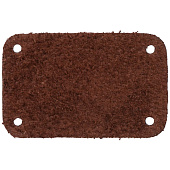 Лейбл кожаный Beta, S, коричневый