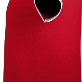 Рубашка поло мужская Pasadena Men 200 с контрастной отделкой, красная с белым