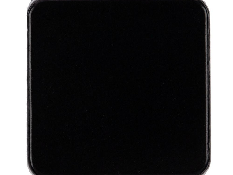 Квадратный шильдик на резинку Direct, черный