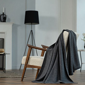 Плед Ornato, серый (кварцевый меланж)