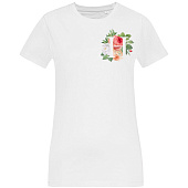 Футболка женская «Цветочная азбука: Н», белая