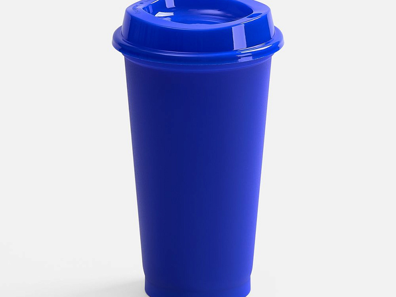 Стакан с крышкой Color Cap, ver.2, синий