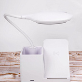 Лампа с органайзером и беспроводной зарядкой writeLight, ver. 2, белая