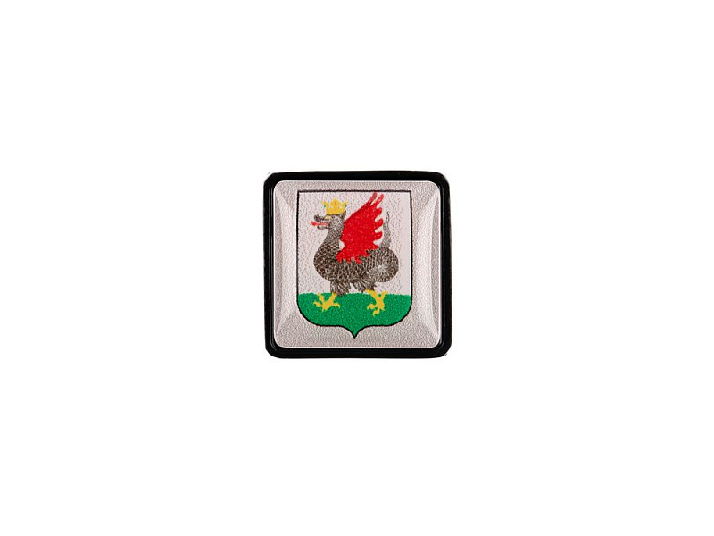 Шильдик на резинку с наклейкой «Казань», черный