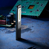 Фонарик-факел аккумуляторный Wallis с магнитом, серый