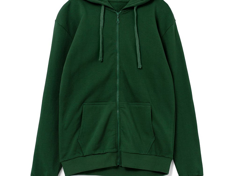 Толстовка на молнии с капюшоном Siverga Heavy 2.0, темно-зеленая