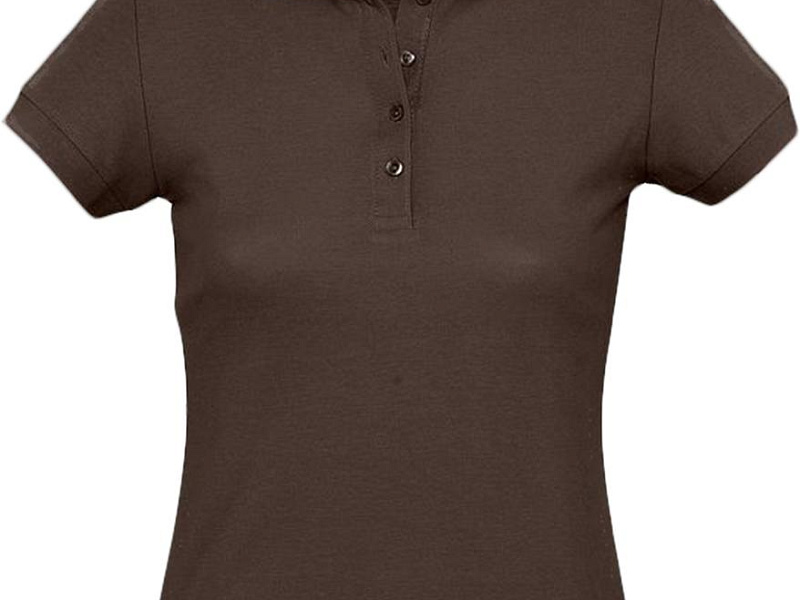 Рубашка поло женская Passion 170, шоколадно-коричневая