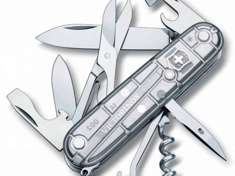 Офицерский нож Climber 91, прозрачный серебристый