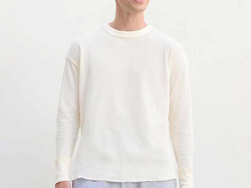 Футболка с длинным рукавом Thermal T, бежевая (неокрашенная)