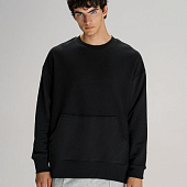 Свитшот оверсайз унисекс Vozduh, черный