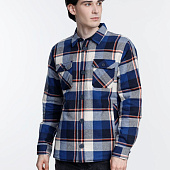 Куртка-рубашка оверсайз унисекс Noah, синяя