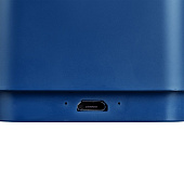 Беспроводная колонка с подсветкой гравировки Glim, синяя