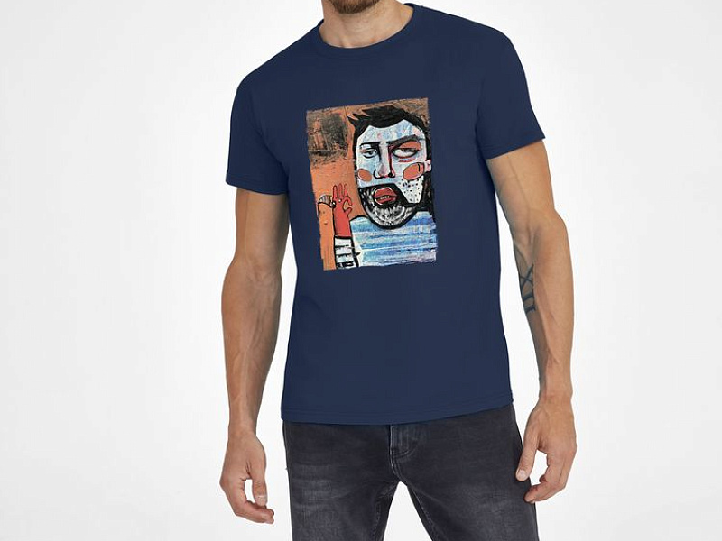 Футболка «У матросов нет вопросов», кобальт (темно-синяя)