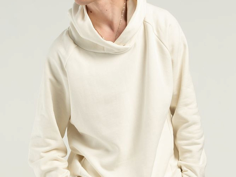 Худи унисекс H1, молочно-белое