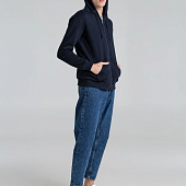 Толстовка на молнии с капюшоном Siverga Heavy 2.0, темно-синяя