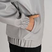 Бомбер из искусственной кожи Univer, серый