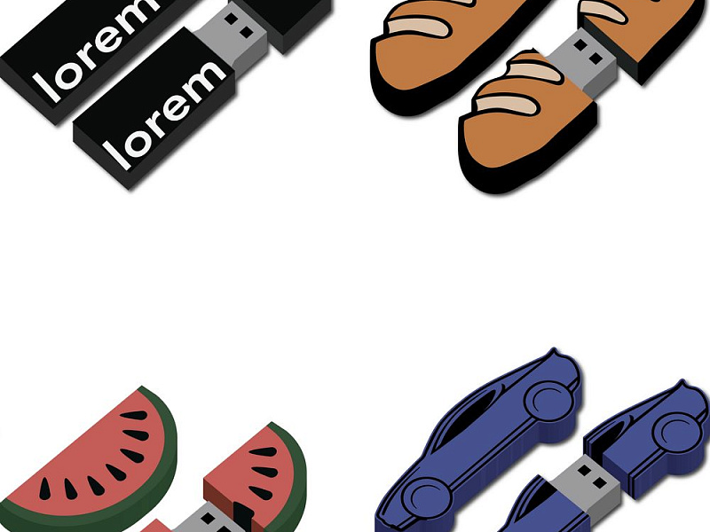 Флешки Gummi на заказ, 16 Гб