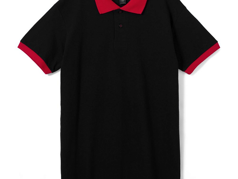 Рубашка поло Prince 190, черная с красным