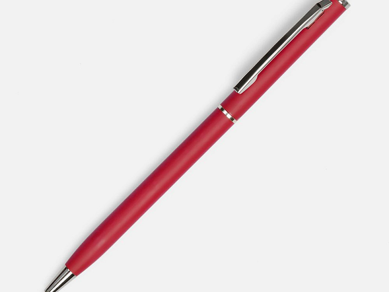 Ручка шариковая Hotel Chrome, ver.2, матовая темно-красная