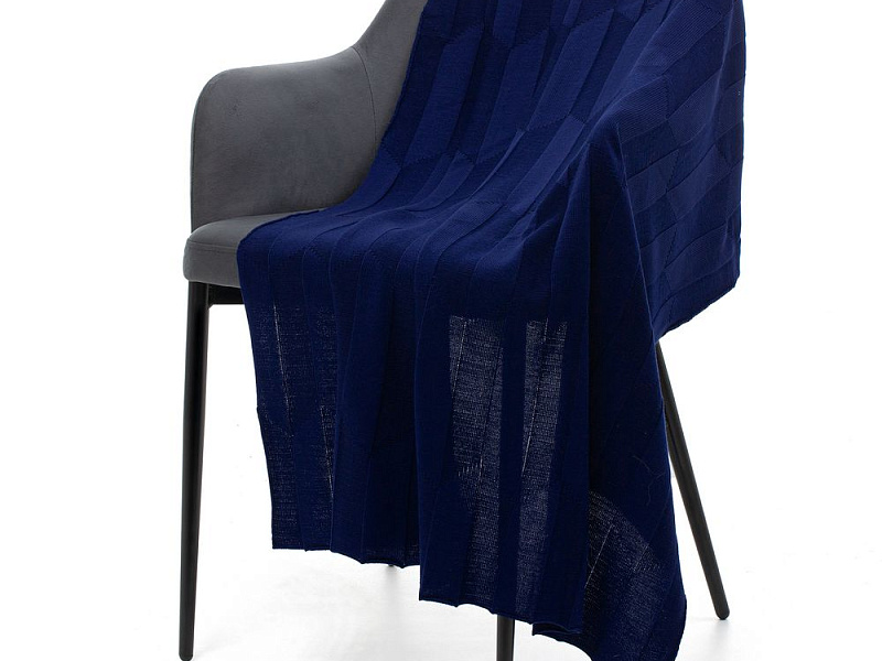 Плед Rombus, темно-синий (сапфир)