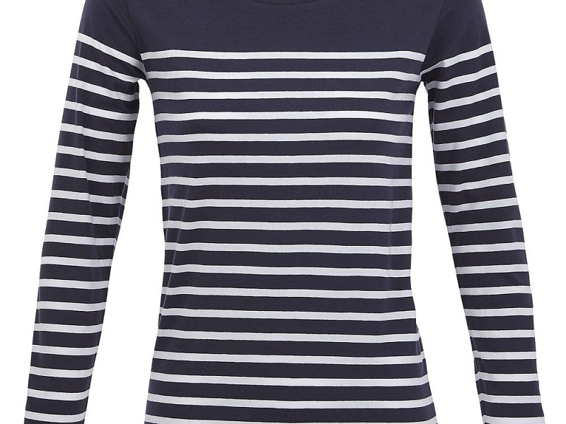 Футболка женская с длинным рукавом Matelot LSL Women, синяя с белым