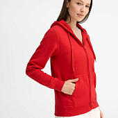 Толстовка женская на молнии с капюшоном Seven Women, красная