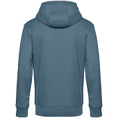 Толстовка с капюшоном унисекс King, серо-синяя