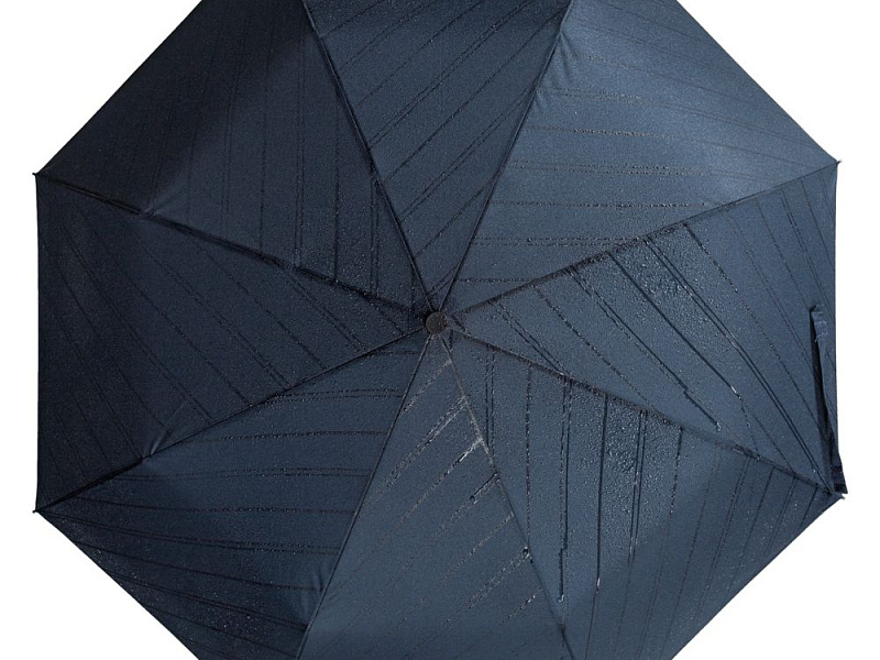 Складной зонт Magic с проявляющимся рисунком, темно-синий