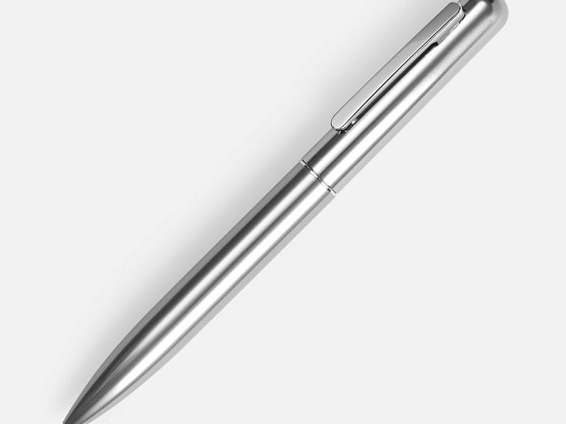 Ручка шариковая Scribo, серо-стальная