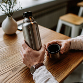 Термос Flask 470, вакуумный, стальной матовый