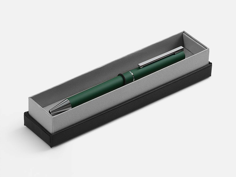 Ручка шариковая Blade Soft Touch в футляре, зеленая