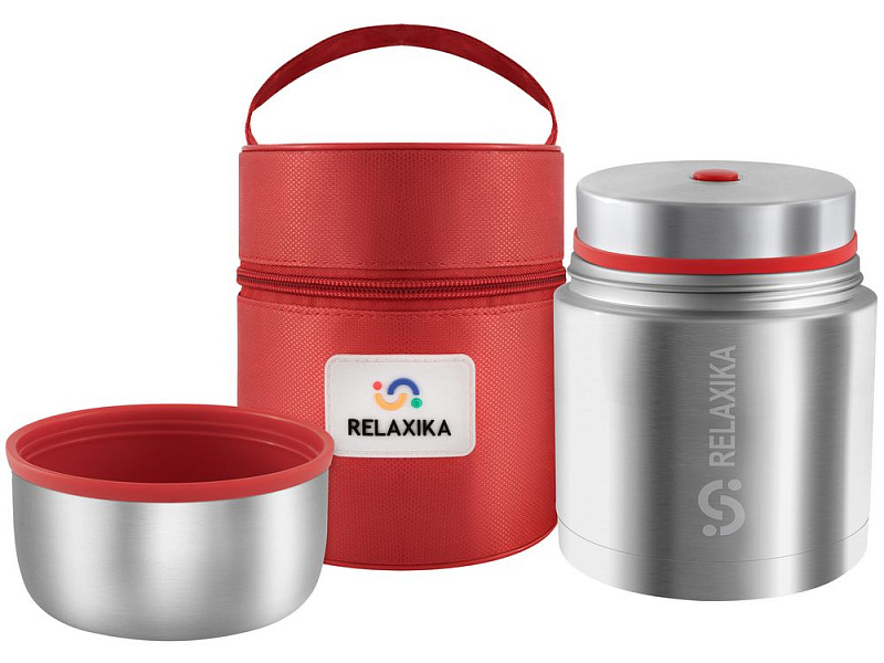 Термос для еды Relaxika 500, в чехле, стальной