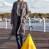 Зонт наоборот Style, трость, черный